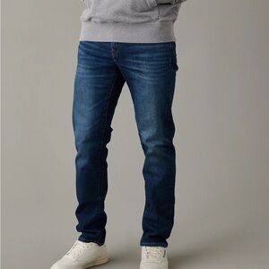 American Eagle Airflex + Skinny Fit Jeans Dark Blue Denim Jeans 28 x 30